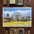 Paisaje rural . Un proyecto de Pintura a la acuarela, Ilustración tradicional, Paisajismo y Pintura de Edy Rios - 30.03.2022