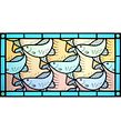 Geese and Fish Tessellated Stained Glass Window. Een project van  Interieur van Flora Jamieson - 05.04.2022