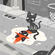Cat Wish. Projekt z dziedziny Trad, c i jna ilustracja użytkownika Karen Alleluia - 29.09.2021