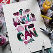 "I know I can" — Ink Diffusion Effect. Un proyecto de Lettering de Snooze One - 18.10.2021