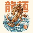 Great Ramen Dragon. Ilustração tradicional, e Design de vestuário projeto de Ilustrata - 15.03.2021
