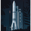 Ariane 5 poster  Ein Projekt aus dem Bereich Traditionelle Illustration von Tom Haugomat - 04.05.2022