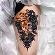Process of Medusa tattoo. Projekt z dziedziny Projektowanie tatuaż użytkownika Olie Siiz - 08.05.2022
