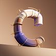 My project for course: 3D Typography with Blender: Design Original Letters. 3D, 3D Modeling, 3D Design, Digital Lettering, and 3D Lettering project by Alper Dostal - 05.13.2022