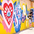 Mural Expedia 2021 / Mercado de Artesanía de la Ciudadela . Un proyecto de Arte urbano, Ilustración tradicional y Bellas Artes de Sofia Castellanos - 10.04.2021