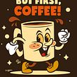 But first, Coffee! Antes y Después  Ein Projekt aus dem Bereich Traditionelle Illustration, Bleistiftzeichnung und Digitale Zeichnung von Ed Vill - 12.05.2022