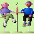 Peeping Tom joke. Traditional illustration, Motion Graphics, 3D, Animation, and Character Design project by Leanne Rule - 11.12.2021