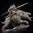 Urko, miniatura escala 1/24. Un proyecto de Escultura, Diseño de juguetes, Modelado 3D y Diseño de personajes 3D de Juan Novelletto - 01.01.2021