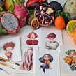 Fruit avd Veg as Characters. Character Design, Watercolor Painting, and Traditional illustration project by Marija Tiurina - 05.20.2022