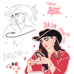 Dua Lipa - Projeto Oficial de divulgação de "Love Again". Design, Traditional illustration, and Advertising project by João Victor - 05.20.2022