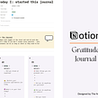 Gratitude Journal Notion Template. Graphic Design, Web Design, and No-Code Development project by Frances Odera Matthews - 05.25.2022