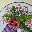 Flores - Lila. Un proyecto de Bordado de Coricrafts - 08.05.2022