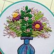 Flores - Azul. Bordado projeto de Coricrafts - 23.05.2022