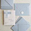 Positano Wedding Stationery. Un proyecto de Papercraft, Diseño de papelería				, Upc y cling de Sonia Carta Muriel - 07.06.2022