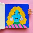 My New Square Sketchbook! Ein Projekt aus dem Bereich Malerei mit Acr, l, Sketchbook, Gouachemalerei, Skizzenentwurf, Mode-Illustration, Collage und Musterdesign von Sarah Walsh - 15.06.2022