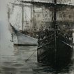 Moored for the Night. Ilustração tradicional, Pintura em aquarela, Pintura, Artes plásticas, e Desenho projeto de Reha Sakar - 25.06.2022