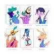 SIX FANARTS. Traditional illustration, Drawing, Digital Illustration, Digital Drawing, Character Design, Design, and Children's Illustration project by Carlos Sallas - 07.02.2022