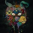Garden creatures. Acr, lic Painting, Painting, and Colored Pencil Drawing project by Vorja Sánchez - 07.08.2022