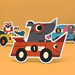 Car Puzzle Duo - Two piece Jigsaw. Een project van Traditionele illustratie, Speelgoedontwerp y  Ontwerp van Ben Newman - 25.08.2022