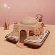 Quiosque de Mos Eisley. 3D, 3D Design, and 3D Modeling project by Marina Pais - 05.04.2022