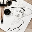 Queen Elizabeth II. Ilustração tradicional projeto de zou wei - 11.09.2022