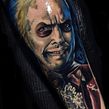 Beetlejuice. Un proyecto de Ilustración tradicional, Ilustración con tinta, Arte urbano, Cine, Cine, vídeo, televisión y Diseño de tatuajes de Cristina Castillo Navarro - 26.09.2022