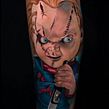 Chucky. Traditional illustration, Ink Illustration, Fine Arts, Street Art, Film, Video, and TV project by Cristina Castillo Navarro - 09.28.2022