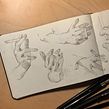 Hand sketching exercice / Ejercicio de boceteando de manos. Pencil Drawing, Drawing, Sketchbook, Traditional illustration, Figure Drawing, and Artistic Drawing project by Anaïs Gonzalez - 09.27.2021