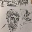 ✨Call Me By Your Name✨ sketch scenes. Traditional illustration, Character Design, Pencil Drawing, Drawing, Portrait Drawing, Realistic Drawing, and Artistic Drawing project by Anaïs Gonzalez - 10.05.2022