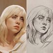Drawing vs Reference / Dibujo vs Referencia. Traditional illustration, Pencil Drawing, Drawing, Portrait Drawing, Realistic Drawing, and Artistic Drawing project by Anaïs Gonzalez - 10.05.2022