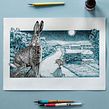 'Darting at Twilight' Dp pen and ink drawing. Traditional illustration project by Philip Harris - 10.10.2022