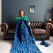 Basket stitch armknitted merino blanket in dark ocean blue. Knitting, Arts, Crafts, and Fiber Arts project by Miriam (Mizz) Evans - 11.17.2022