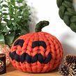 Hand knitted pumpkin. Arts, Crafts, Fiber Arts, and Knitting project by Miriam (Mizz) Evans - 11.17.2022