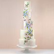 Hand painted climbing flowers on acrylic and cake tiers. Traditional illustration, Painting, and Design project by Emily Hankins - 11.17.2022