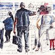disegnare il tempo del viaggio in viaggio. Un projet de Illustration traditionnelle, Beaux Arts, Peinture, Conception de chaussures, Écriture, Collage, Calligraphie, B, e dessinée, Cinéma, Art urbain, Réseaux sociaux, Dessin au cra, on, Dessin, Aquarelle, Stor, telling, Dessin de portrait, Dessin réaliste, Dessin artistique, Instagram, Carnet de croquis, Dessin anatomique , et Narration de Claudio Patanè - 21.11.2022