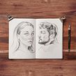Mi proyecto del curso: Cuaderno de retratos a línea con grafito/ My course project: Graphite Line Drawing for Portrait Sketchbooking. Sketching, Drawing, Portrait Drawing, and Sketchbook project by Anaïs Gonzalez - 12.15.2022