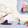 Silent Books with UNICEF Turkey. Traditional illustration, and Picturebook project by Gozde Eyce - 01.16.2023