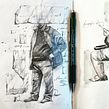 il cancella orizzonti. Un progetto di Illustrazione tradizionale, Disegno a matita, Disegno realistico, Disegno di ritratti, Disegno artistico, Disegno, Sketchbook, Scrittura, Fumetto, Illustrazione editoriale, Disegno con matite colorate, Stor, telling, Stor e board di Claudio Patanè - 31.01.2023