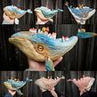 Wooden whale decorations. Woodworking, Arts, Crafts, Fine Arts, Art To, s, Interior Decoration, Character Design, and Watercolor Painting project by Luděk Burian - 02.01.2023