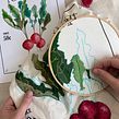 Embroidered Vintage Seed Packet Botanical Illustration. Un proyecto de Bordado de Anna Hultin - 26.03.2023