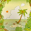 Island Dreams Risograph Print. Traditional illustration project by Natalie Andrewson - 05.11.2023