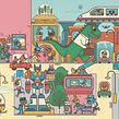 Busy Opening Book Scene. Traditional illustration project by Ben Newman - 05.12.2023