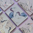 Garzas: Libretas de bolsillo. Un proyecto de Ilustración tradicional, Ilustración naturalista				, Pintura a la acuarela, Diseño de producto y Diseño de papelería				 de Pascale Marie Sabelle - 19.06.2023
