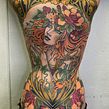 Backpiece Woman in nature. Tattoo Design project by Monique Peres - 02.08.2024