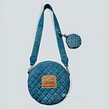 Upcycled Jeans Quilted Round Bag. Arts, and Crafts project by Luisa Hurtado - 02.08.2024