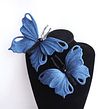 DENIM BUTTERFLY BROOCHES. Textile D, eing, Textile Design, Jewelr, and Design project by Svetlana Faulkner - 03.13.2024