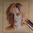 Kate Winslet - Tricromía sobre madera. Ilustração tradicional, Desenho a lápis, Desenho, Desenho de retrato, Desenho realista, Desenho artístico, Desenho com lápis de cor, e Artes plásticas projeto de Néstor Canavarro - 18.04.2024
