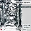 Koshu Online Workshop 7th July "Old temple and cedar trees". Un projet de Peinture, Beaux Arts, Artisanat, Illustration à l'encre et Illustration traditionnelle de Koshu (Akemi Lucas) - 08.06.2024