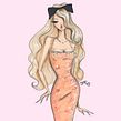 Personal Project inspired by Sydney Sweeney in the Met Gala 2023. Fashion Illustration	 project by Josefina Fernandez - 06.26.2024