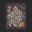 It's never too late to start - Print. Design, Calligraph, Drawing, Art Direction, T, pograph, Design, Floral, Plant Design, H, Lettering, Digital Illustration, Lettering, Digital Lettering, and 3D Lettering project by Macarena Chomik - 08.08.2024
